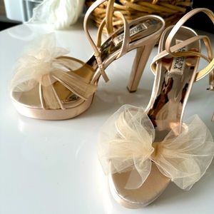 Badgley Mischka Sophie Ankle Strap Platform High Heel Sandals